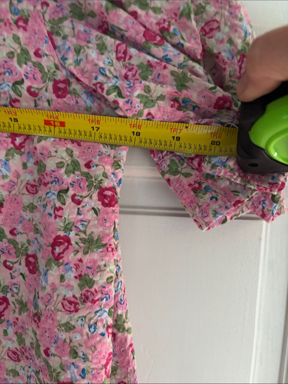 Light Pink Floral Ruffle-Neck Midi Dress - Picture 4 of 4